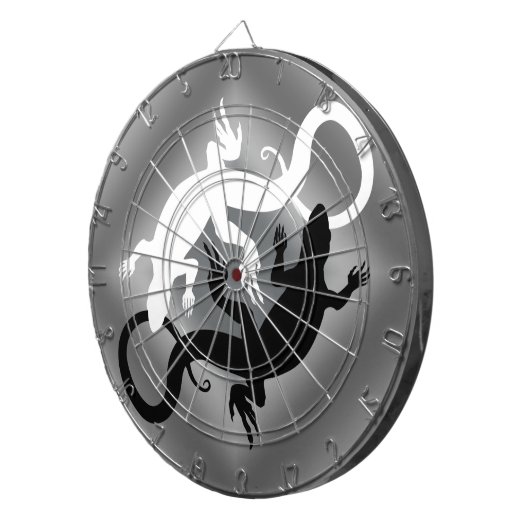Hagedis Dartboard Cool Tribal Raven Art Dartboard Dartbord (Voorkant Rechts)