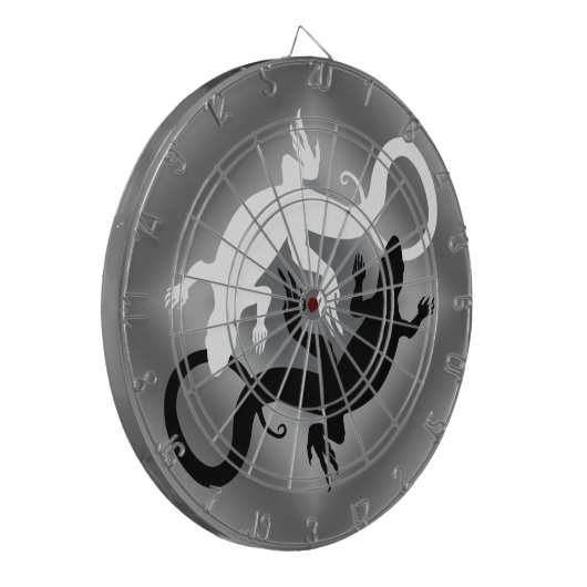 Hagedis Dartboard Cool Tribal Raven Art Dartboard Dartbord (Voorkant Links)