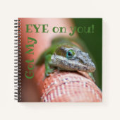 Hagedis die naar je kijkt notitieboek (Voorkant)