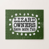 Hagedis eigenaren hebben meer leuke puzzel puzzel legpuzzel (Horizontaal)