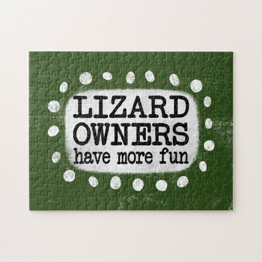 Hagedis eigenaren hebben meer leuke puzzel puzzel legpuzzel (Horizontaal)