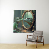 Hagedis en krokodillenspiegel ontmoeten wandkleed (In situ)