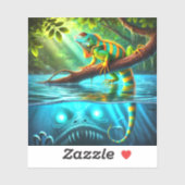 Hagedis en monster sticker (Vel)