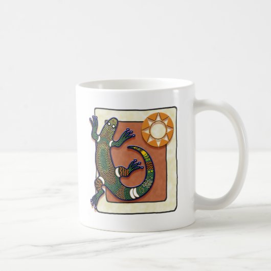 Hagedis en zon koffiemok (Rechts)