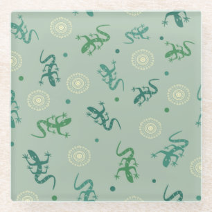 hagedis glazen onderzetter