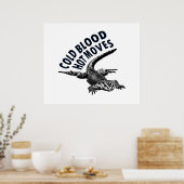 Hagedis grafische illustratie met sarcastische fas poster (Keuken)