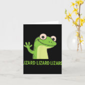 Hagedis Hagedis Hagedis Grappig Weirdcore Dier Mem Kaart (Gele Bloem)