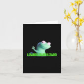 Hagedis Hagedis Hagedis Grappig Weirdcore Meme Vir Kaart (Gele Bloem)
