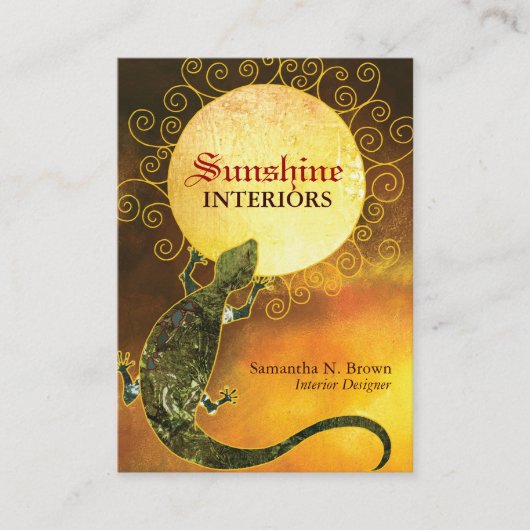 Hagedis houdt de zon stijlvol visitekaartje (Voorkant)