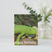 Hagedis in de Tuin Gefeliciteerd Briefkaart (Staand voorkant)