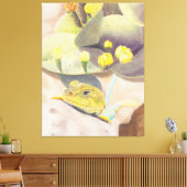 hagedis in de woestijn canvas afdruk (Insitu (Woonkamer))