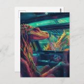 hagedis in een Van Briefkaart (Voorkant / Achterkant)