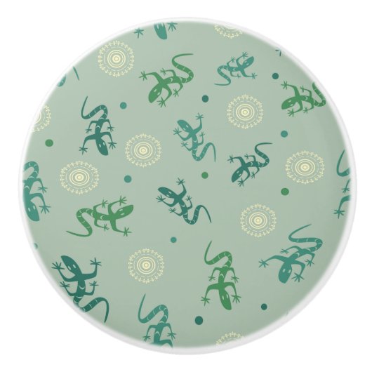 hagedis keramische knop (Voorkant)