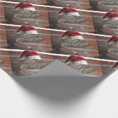 Hagedis-Kerstman-Hoed Cadeaupapier (Hoek)