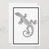 Hagedis kleurende Kaart, Vriendschap Kaart (Voorkant / Achterkant)