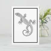 Hagedis kleurende Kaart, Vriendschap Kaart (Staand voorkant)