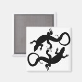 Hagedis Kunst Koelkastmagneet Magneet (Voorkant / Achterkant)