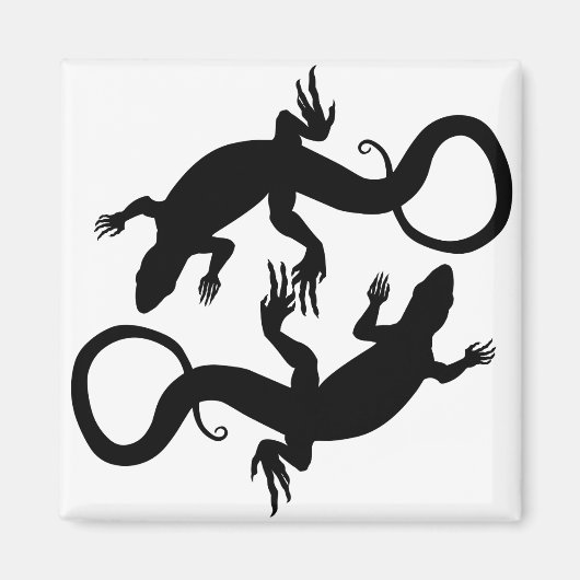 Hagedis Kunst Koelkastmagneet Magneet (Voorkant)