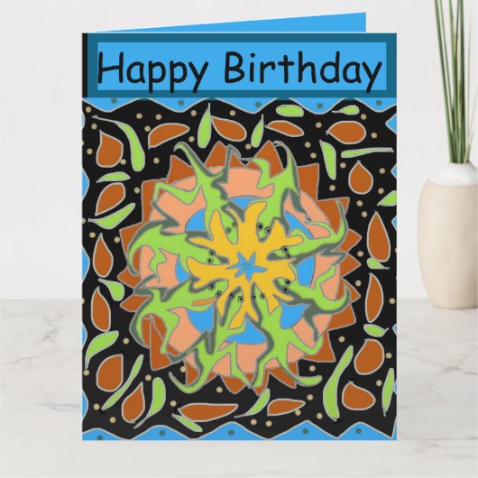 Hagedis Mandala Kaart (Voorkant)