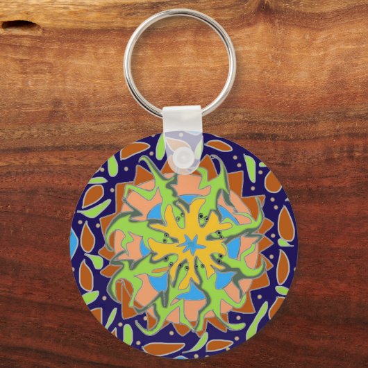 Hagedis Mandala Sleutelhanger (Achterkant)