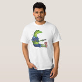 hagedis met bunny Slippers T-shirt (Voorkant volledig)