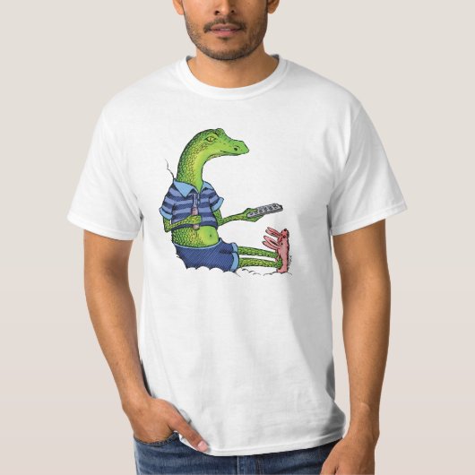 hagedis met bunny Slippers T-shirt (Voorkant)
