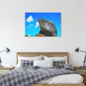 hagedis met open hals canvas afdruk (Insitu (Slaapkamer))