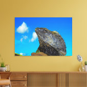 hagedis met open hals canvas afdruk (Insitu (Woonkamer))