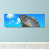 hagedis met open hals canvas afdruk (Insitu (Houten vloer))