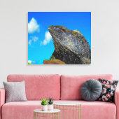 hagedis met open hals canvas afdruk (Insitu (Woonkamer))