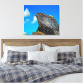 hagedis met open hals canvas afdruk (Insitu (Slaapkamer))