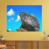 hagedis met open hals canvas afdruk (Insitu (Woonkamer))