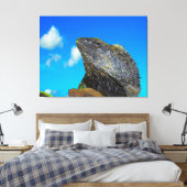 hagedis met open hals canvas afdruk (Insitu (Slaapkamer))