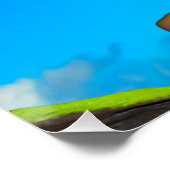 hagedis met open hals perfect poster (Hoek)