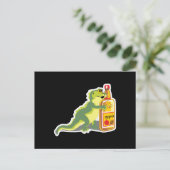 hagedis met tequila briefkaart (Staand voorkant)