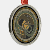 hagedis metalen ornament (Rechts)