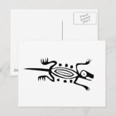 hagedis, Mexicaanse hiërogliefen (Maya) Briefkaart (Voorkant / Achterkant)