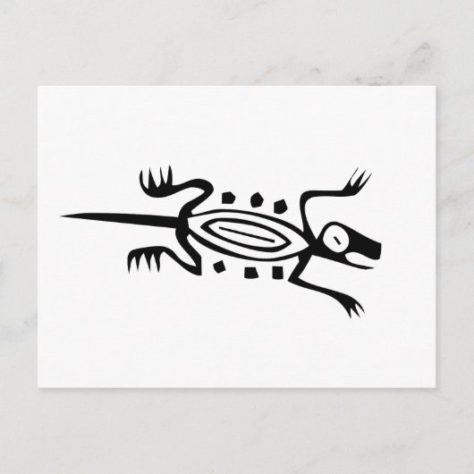 hagedis, Mexicaanse hiërogliefen (Maya) Briefkaart (Voorkant)