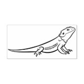 Hagedis of Iguana reptiel Rubberstempel (Afrduk)
