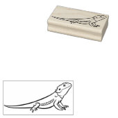 Hagedis of Iguana reptiel Rubberstempel (Gestempeld)