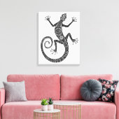 Hagedis of salamander doedel 6 canvas afdruk (Insitu (Woonkamer))
