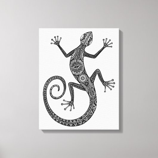 Hagedis of salamander doedel 6 canvas afdruk (Voorkant)