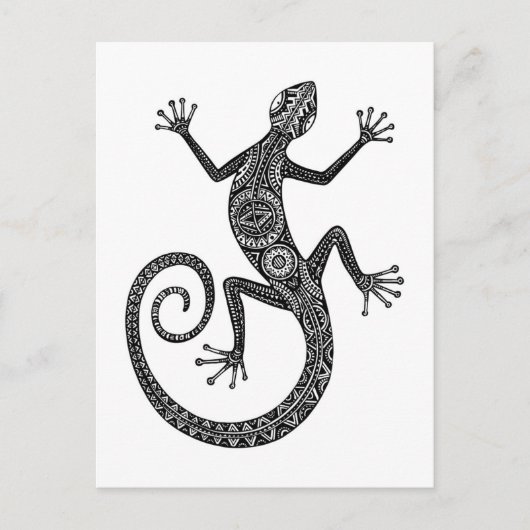 hagedis- of salamander-doodle briefkaart (Voorkant)