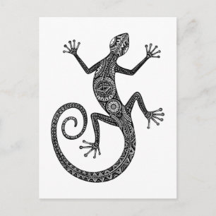hagedis- of salamander-doodle briefkaart