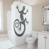 hagedis- of salamander-doodle douchegordijn (In situ)