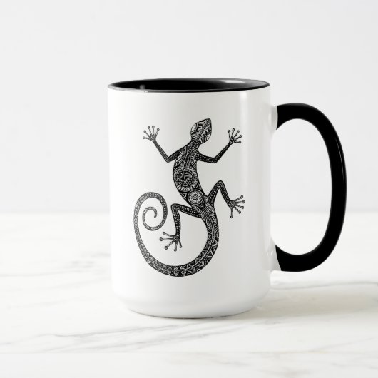 hagedis- of salamander-doodle mok (Rechts)