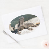 hagedis ovale sticker (Envelop)