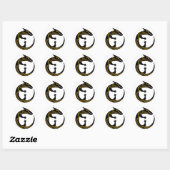 hagedis ronde sticker (Vel)