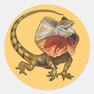 hagedis ronde sticker