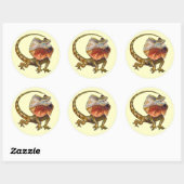 hagedis ronde sticker (Vel)